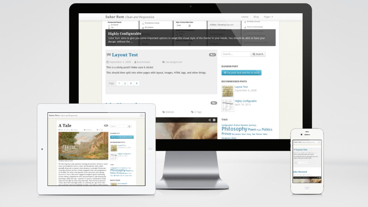 Responsive design sur différents appareils électroniques montrant une boutique en ligne